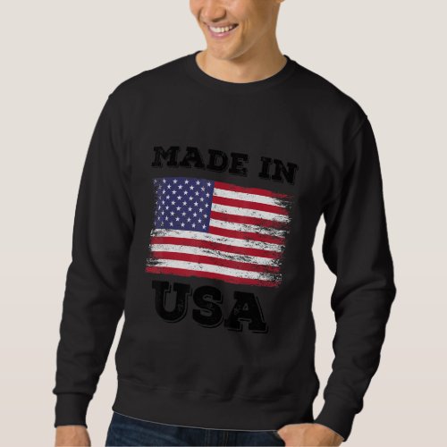 Enjoy Made In Usa With Usa Flag  Graphic Cool Desi Sweatshirt