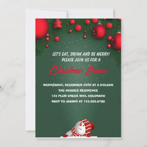 Enjoy merry dinner invitation