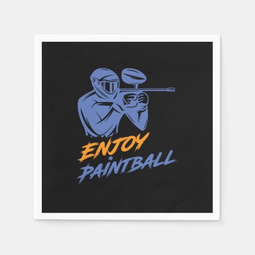 Enjoy Paintball Color Balls Paintball Marker Gift Napkins