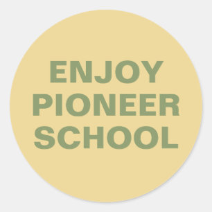 Enjoy Pioneer School   JW  Classic Round Sticker