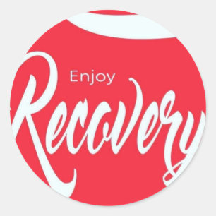 Enjoy recovery classic round sticker