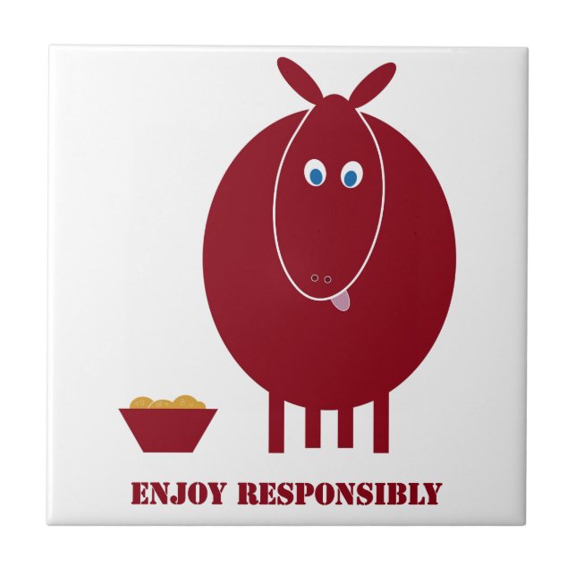 Enjoy Responsibly Ceramic Tile (Front)