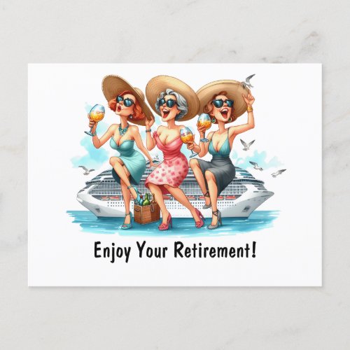 Enjoy Retirement Ladies  Postcard