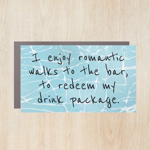 Enjoy romantic walks to the bar cruise door car magnet