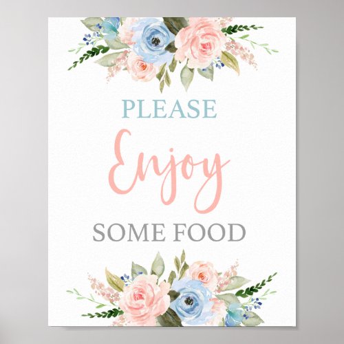 Enjoy some food Gender Reveal Poster