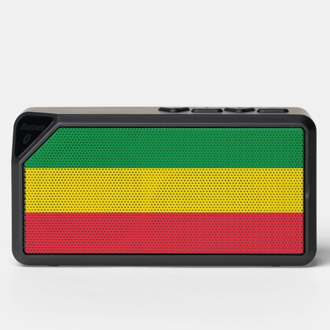 Enjoy Songs of Ethiopia Rasta Flag Bluetooth Speaker (Front)