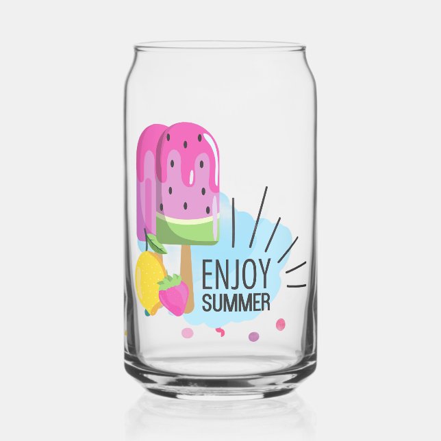 enjoy summer  can glass (Left)
