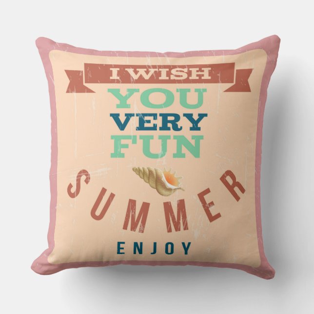 Enjoy Summer Throw Pillow (Front)