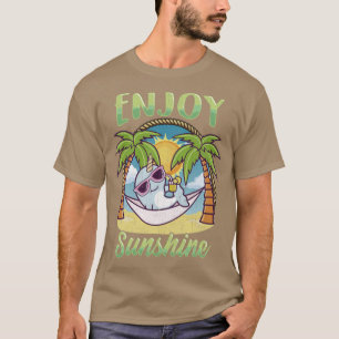 Enjoy Sunshine Narwhal Hammock Beach Ocean T-Shirt