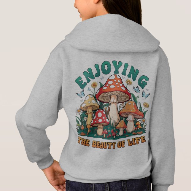 enjoy the beauty of life girl hoodie (Back)