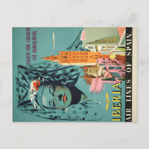 Enjoy the Charm of Andalusia Vintage Travel Poster Postcard
