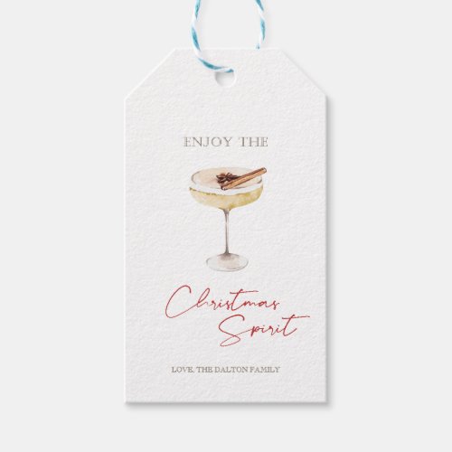 Enjoy the Christmas Spirits favor tag