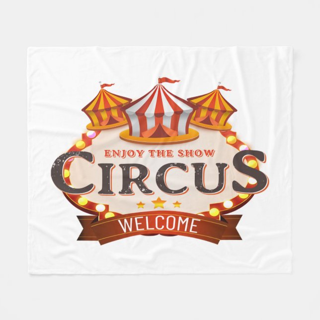 Enjoy the circus gift  fleece blanket (Front (Horizontal))