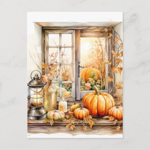 Enjoy the Colors of Autumn  Happy Fall Postcard