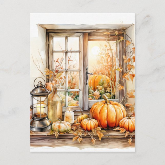 Enjoy the Colors of Autumn | Happy Fall Postcard (Front)