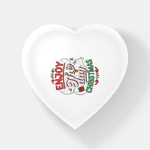 Enjoy The Day Christmas Reindeer Gift Paperweight