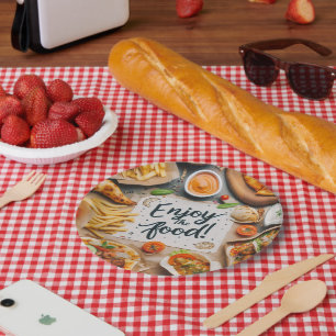Enjoy the Food Pizza 2 Paper Plates