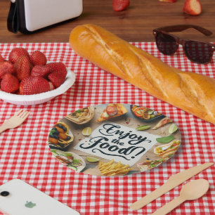 Enjoy the Food Pizza Paper Plates