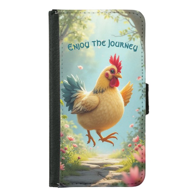 Enjoy the Journey Chicken Samsung Galaxy Wallet Case (Front)