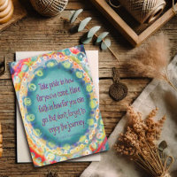 Enjoy the Journey Inspirational Quote Graduation Card