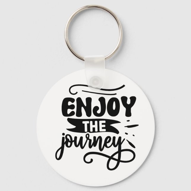 Enjoy the Journey Inspirational Quote Keychain (Front)