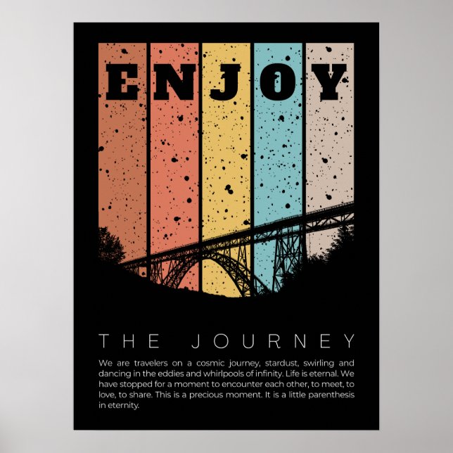 Enjoy The Journey - Paulo Coelho Quote Poster (Front)