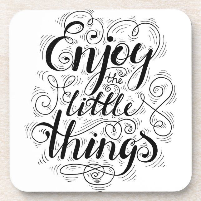 Enjoy The Little Things 1 Beverage Coaster (Front)