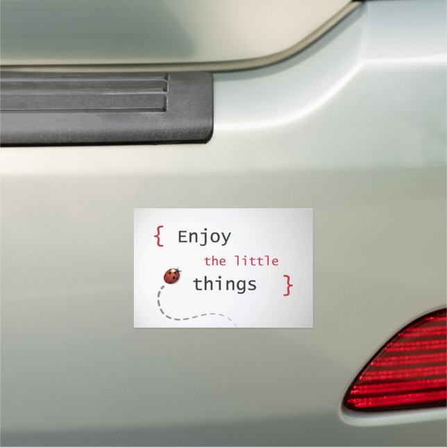 Enjoy The Little Things 2 Car Magnet (In Situ)