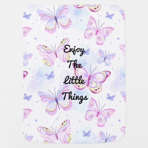 enjoy the little things baby blanket