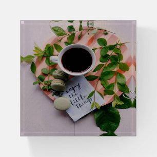 Enjoy The Little Things Coffee Cookies Peace Paperweight