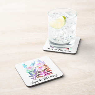 Enjoy the Little Things daisies Beverage Coaster