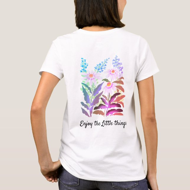 Enjoy the Little Things daisies T-Shirt (Back)