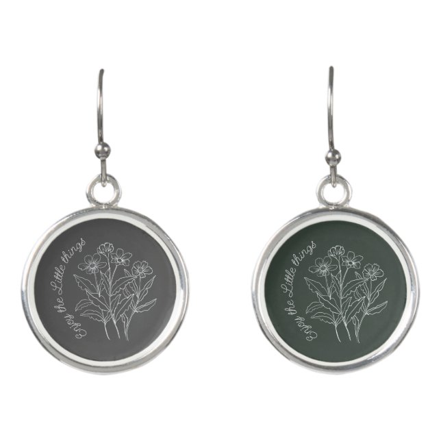 Enjoy the Little Things flowers Earrings (Front)