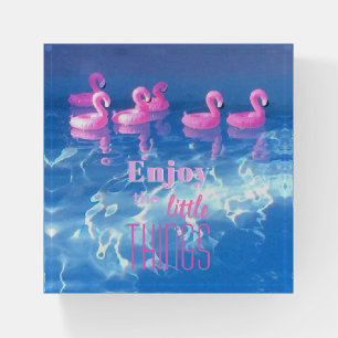 Enjoy the little things - Fun Inspirational Quote Paperweight