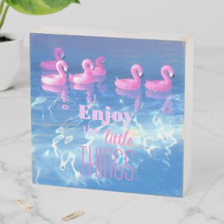 Enjoy the little things - Fun Inspirational Quote Wooden Box Sign