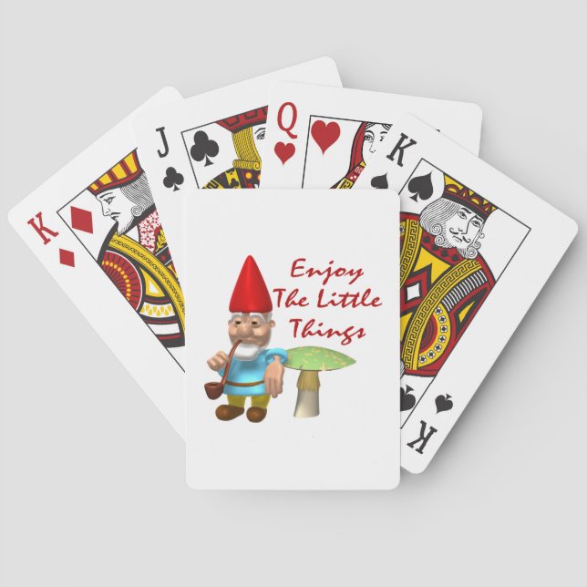 Enjoy The Little Things Gnome Poker Cards (Back)