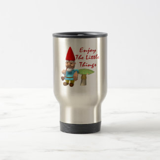 Enjoy The Little Things Gnome Travel Mug