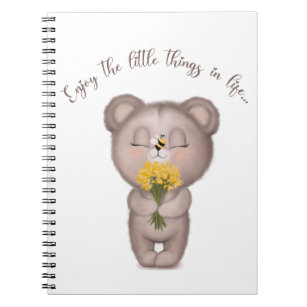 Enjoy The Little Things In Life Bear Notebook