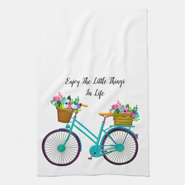 Enjoy the little things in life kitchen towel (Vertical)