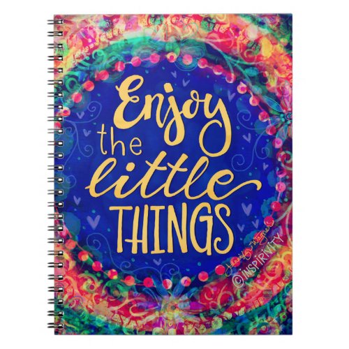 Enjoy the Little Things Inspirational Inspirivity Notebook
