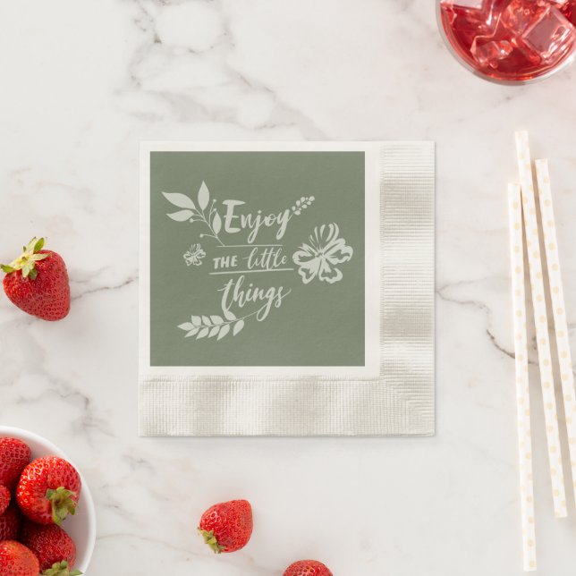 Enjoy the Little Things Inspirational Napkins (Insitu)
