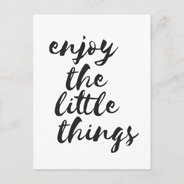 Enjoy the little things - Inspirational Postcard (Front)