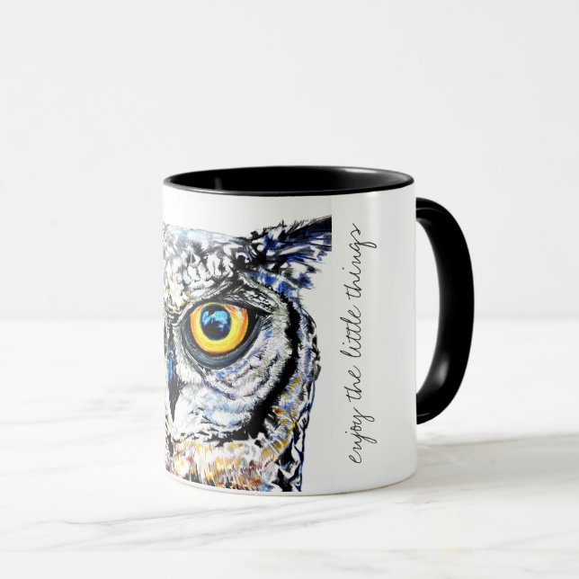 Enjoy the little things owl mug (Front Right)