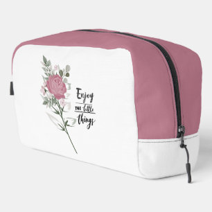 Enjoy the Little Things Pink Rose Dopp Kit