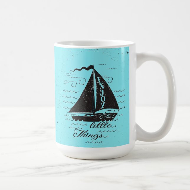 Enjoy The Little Things Poster Coffee Mug (Right)