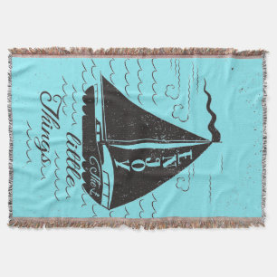 Enjoy The Little Things Poster Throw Blanket