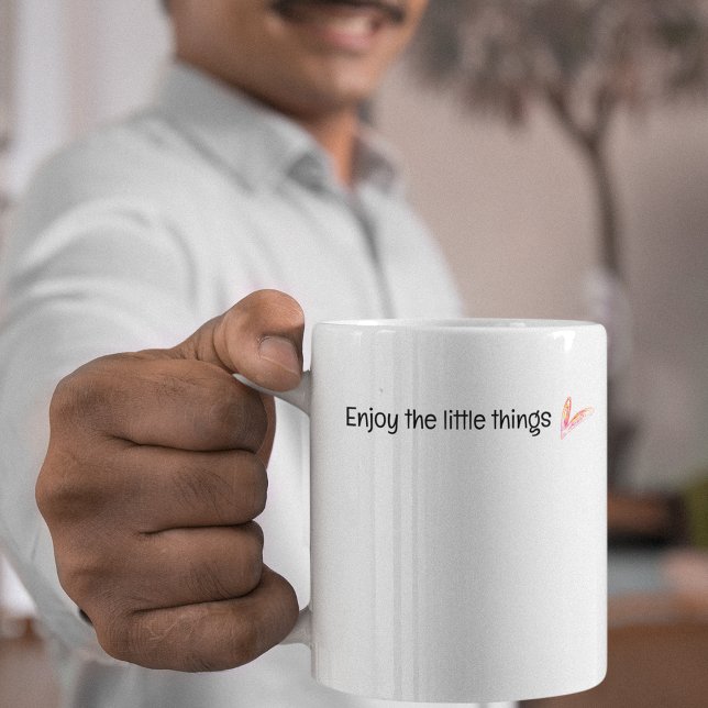 Enjoy The Little Things Quote Giant Coffee Mug (Enjoy The Little Things Quote Giant Coffee Mug)