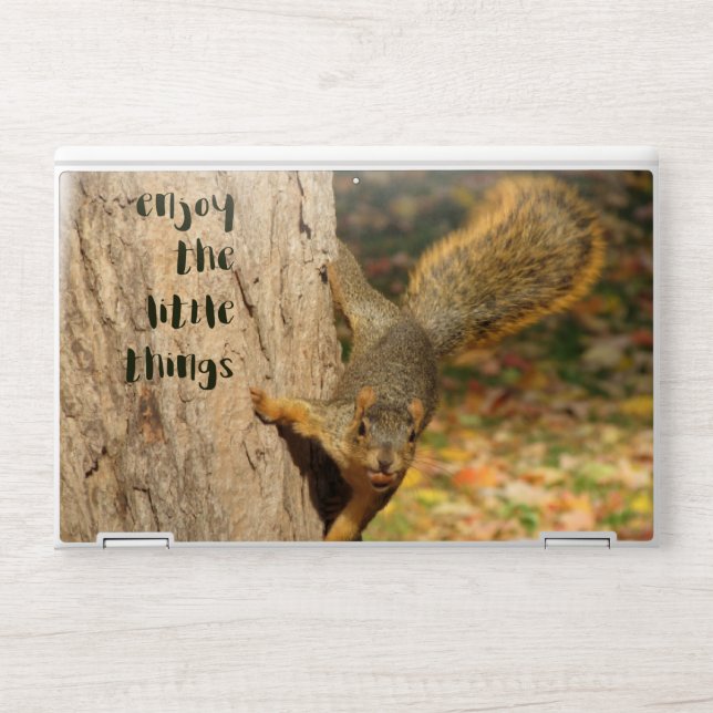 Enjoy the little things Squirrel  HP Laptop Skin (Front)