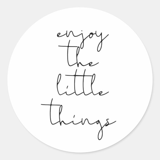 Enjoy the little things sticker (Front)