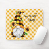 Enjoy the Little Things Sunflower Gnome Mouse Pad (With Mouse)
